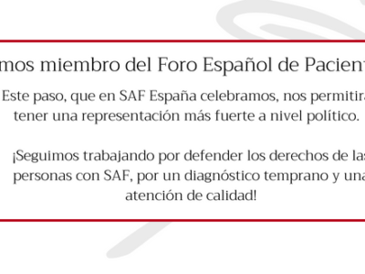 SAF España es miembro del Foro Español de Pacientes